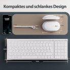 iClever GK08 vezeték nélküli billentyűzet és egér újratölthető, ergonomikus - outlet termék