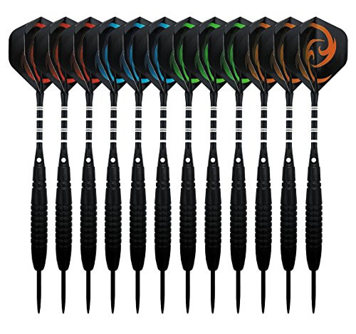 KOHMUI Dartpfeile, 12 darabos acél darts készlet, 23 gramm profi acélhegyű darts - outlet termék