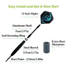 KOHMUI Dartpfeile, 12 darabos acél darts készlet, 23 gramm profi acélhegyű darts - outlet termék