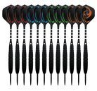 KOHMUI Dartpfeile, 12 darabos acél darts készlet 23 gramm, fémhegy, fekete - outlet termék