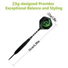 KOHMUI Dartpfeile, 12 darabos acél darts készlet 23 gramm, fémhegy, fekete - outlet termék