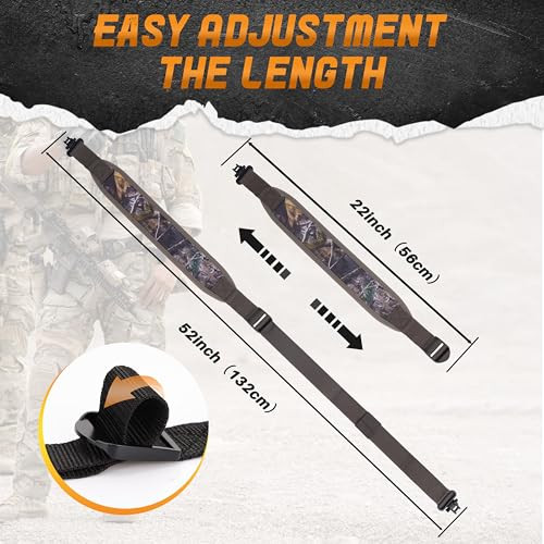 BOOSTEADY puska heveder mil-spec forgókkal, tartós vállpárna fegyverszíj, fém - outlet termék