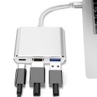 USB C HDMI adapter 4K/30Hz támogatás - Type-C 3 az 1-ben átalakító kábel 2017/2016 - outlet termék