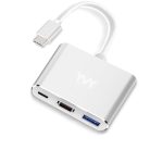 USB C HDMI adapter 4K/30Hz támogatás - Type-C 3 az 1-ben átalakító kábel 2017/2016 - outlet termék