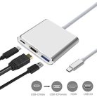 USB C HDMI adapter 4K/30Hz támogatás - Type-C 3 az 1-ben átalakító kábel 2017/2016 - outlet termék
