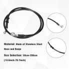 Motorcycle 90 cm fékcső, acél fékvezeték fekete - outlet termék