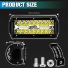 SUPAREE munkalámpa LED 12 V autó, LED kiegészítő fényszóró 12 V autó munkalámpa LED - outlet termék