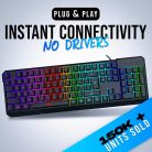 KLIM Chroma Wired - vezetékes gamer billentyűzet fekete - outlet termék