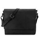LEABAGS Gent bőr válltáska bivalybőr, vintage megjelenés, 27x33x8,5 cm - outlet termék
