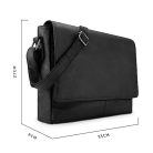 LEABAGS Gent bőr válltáska bivalybőr, vintage megjelenés, 27x33x8,5 cm - outlet termék
