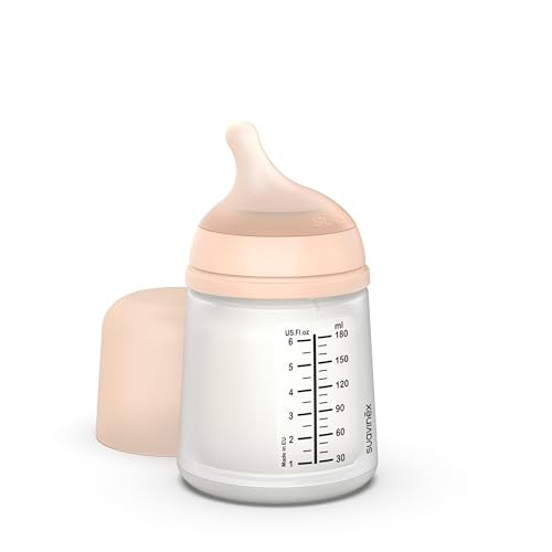 Suavinex Zero-Zero hasfájás elleni cumisüveg lassú folyású 180 ml - outlet termék
