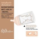Suavinex Zero-Zero hasfájás elleni cumisüveg lassú folyású 180 ml - outlet termék