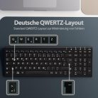 iClever 2.4G alumínium vezeték nélküli billentyűzet egér szett fekete - outlet termék