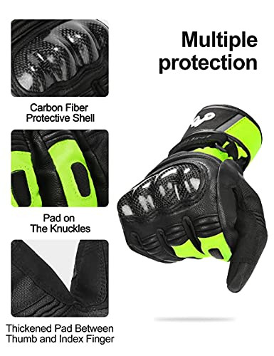 INBIKE motoros kesztyűk tél vízálló érintőképernyős fekete-zöld, XXL - outlet termék