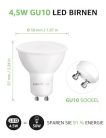 LE 4.5 W okos GU10 LED izzó meleg és hideg fehér, szabályozható, WLAN, 50 W halogén - outlet termék