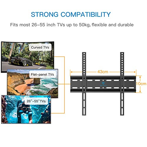 PERLESMITH ultra vékony univerzális TV fali konzol 23-55 hüvelyk, max. VESA 400 x - outlet termék