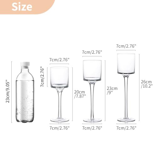 Nuptio üveg mécsestartó - 3 darabos tealight és úszó gyertyákhoz, magas elegáns - outlet termék