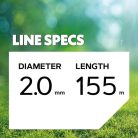 Oregon 69-448-Y fűkasza damil csillag alakú, 2mm-155m - outlet termék