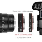 Meike MK-RF-AF1 13mm + 18mm fém AF teljes keret makró közgyűrű adapter készlet Canon - outlet termék