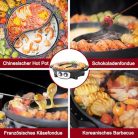 Food Party Hot Pot elektromos főzőlap BBQ grillel 220V, 2200W, 2 az 1-ben - outlet termék