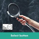 Hansgrohe Rainfinity kézi zuhanyfej ⌀ 130 mm, 3 funkciós, vízkőmentesítő, króm - outlet termék