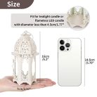 NUPTIO Ramadan lámpás dekorációk otthonra: fém üveg marokkói mécsestartó Eid 2 - outlet termék