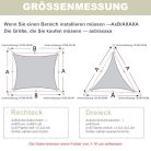 Axt árnyékoló ponyva vízlepergető háromszög 3 x 3 x 4,25 m napvédelem impregnált PES - outlet termék