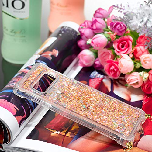 YuhooTech Samsung Galaxy S10 Plus tok csillámos szilikon, nyakpánttal - outlet termék