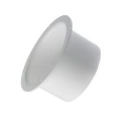 100 mm / 4 hüvelykes egyenes csőcsatlakozó - fali karima - kerek PVC csövezés - - outlet termék