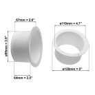 100 mm / 4 hüvelykes egyenes csőcsatlakozó - fali karima - kerek PVC csövezés - - outlet termék