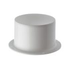 100 mm / 4 hüvelykes egyenes csőcsatlakozó - fali karima - kerek PVC csövezés - - outlet termék