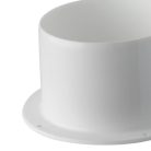 100 mm / 4 hüvelykes egyenes csőcsatlakozó - fali karima - kerek PVC csövezés - - outlet termék