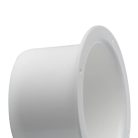 100 mm / 4 hüvelykes egyenes csőcsatlakozó - fali karima - kerek PVC csövezés - - outlet termék