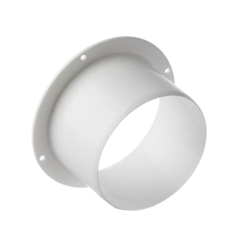 100 mm / 4 hüvelykes egyenes csőcsatlakozó - fali karima - kerek PVC csövezés - - outlet termék