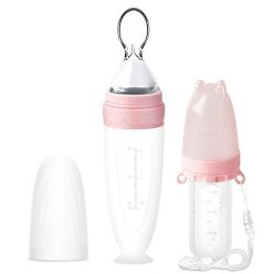   Termichy 2 darabos babaétel adagoló kanál rózsaszín - outlet termék