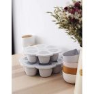 BÉABA, szilikon bébiétel tartály 6x90 ml, szürke - outlet termék
