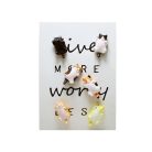 6 darabos macska alakú hűtőmágnes készlet iskola, osztályterem, iroda, vicces - outlet termék