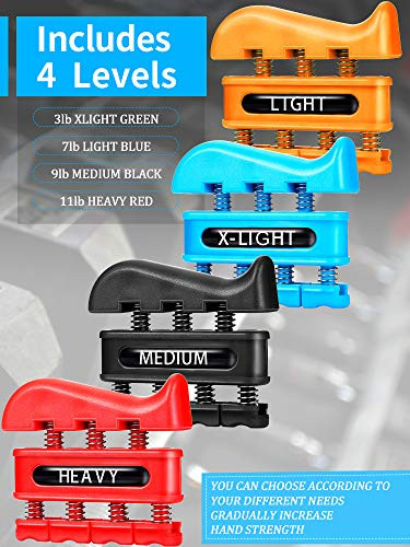 4 darabos ujj erősítő kéz edző eszköz gitár gyakorláshoz, sziklamászó edzéshez - outlet termék