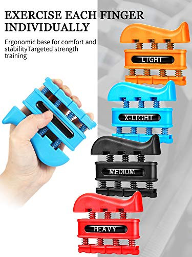 4 darabos ujj erősítő kéz edző eszköz gitár gyakorláshoz, sziklamászó edzéshez - outlet termék