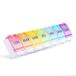   Opret 7 napos gyógyszeres doboz színes, francia nyelvű - outlet termék