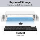 MiiKARE állítható monitorállvány tárolóval kihúzható fiók + mobiltelefon tartó + 2 - outlet termék