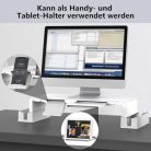 MiiKARE állítható monitorállvány tárolóval kihúzható fiók + mobiltelefon tartó + 2 - outlet termék