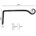 LOOGI növénytartó, függőkosár tartó, vas falikampó fekete - outlet termék