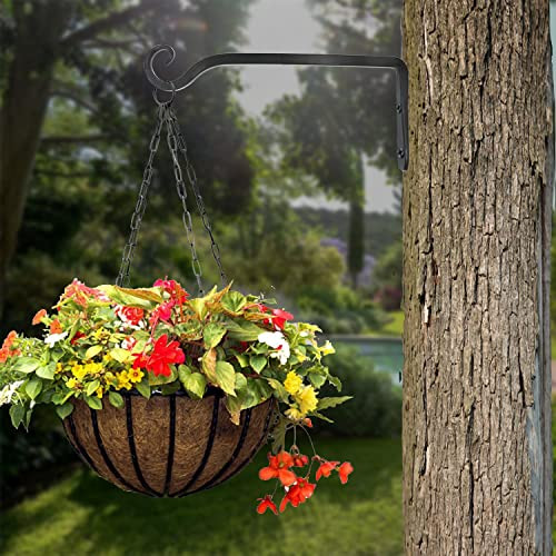 LOOGI növénytartó, függőkosár tartó, vas falikampó fekete - outlet termék