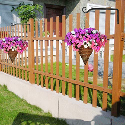 LOOGI növénytartó, függőkosár tartó, vas falikampó fekete - outlet termék