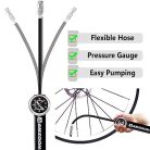 AMZOON kerékpár pumpa nyomásmérővel hosszabbított tömlő, mini, Schrader és Presta - outlet termék