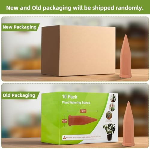 WUJUN növényöntöző tüskék 10 darabos automata öntöző terrakotta beltéri és kültéri - outlet termék