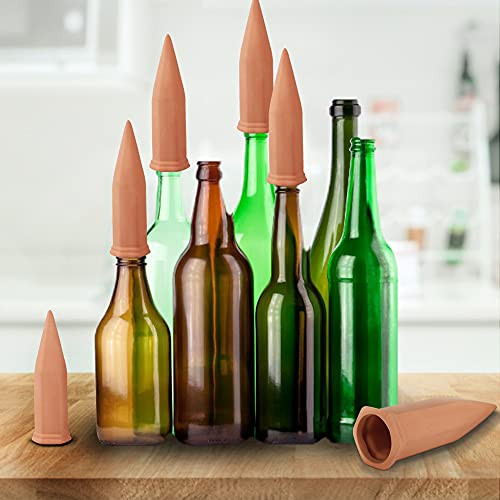 WUJUN növényöntöző tüskék 10 darabos automata öntöző terrakotta beltéri és kültéri - outlet termék