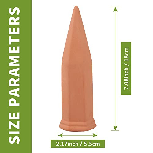 WUJUN növényöntöző tüskék 10 darabos automata öntöző terrakotta beltéri és kültéri - outlet termék