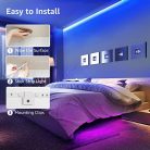 Lepro 5 m RGB LED szalagkészlet, 5050 SMD LED szalagok, 12 V, öntapadós, rugalmas LED - outlet termék